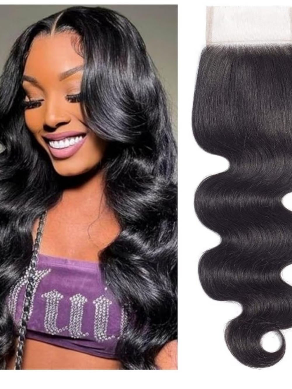 4x4 HD Lace Closure Body Wave Brazilan Virgin Human Hair Free Part 180% Density